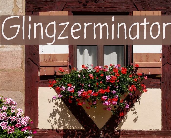 Glingzerminator Font examples