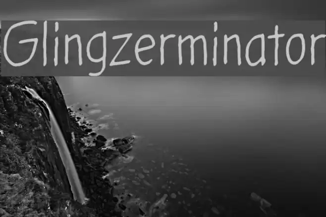 Glingzerminator Font examples