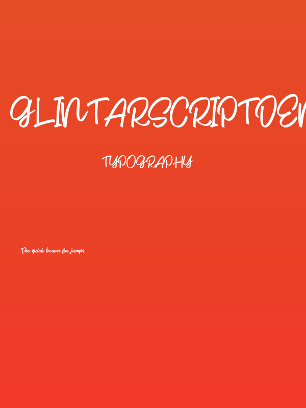 GlintarScriptDEMO-Regular Poster