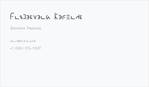 Glipervelz Regular Business Card