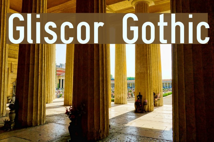 Gliscor Gothic Font examples