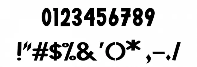 Glishey Font OTHER CHARS