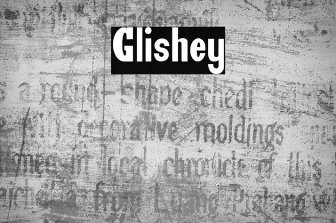 Glishey Font examples