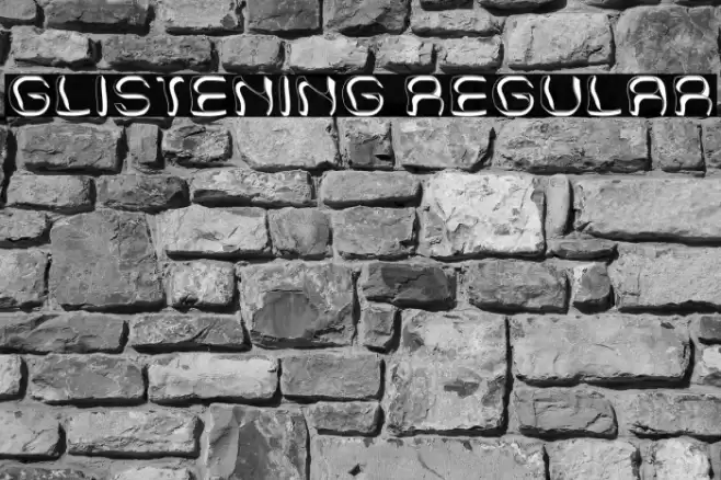 Glistening Regular Font examples