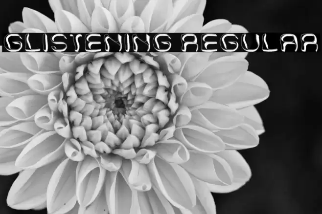 Glistening Regular Font examples