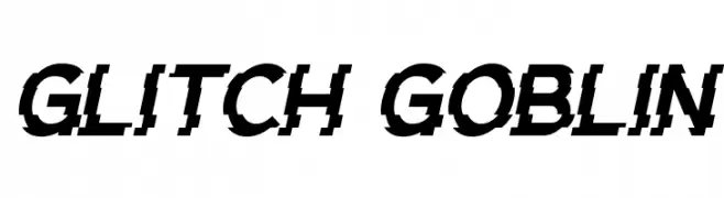 Glitch Goblin  Frei Schriftart Herunterladen