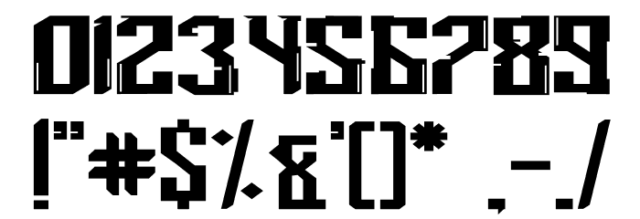 Glitch Inside Font OTHER CHARS