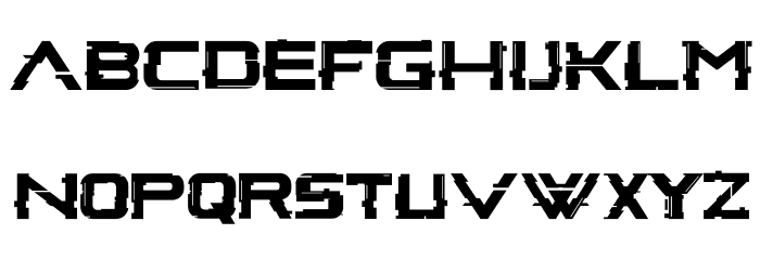 Glitch Inside Font LOWERCASE