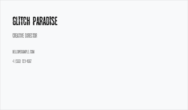 Glitch Paradise Business Card