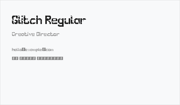 Glitch Regular Business Card