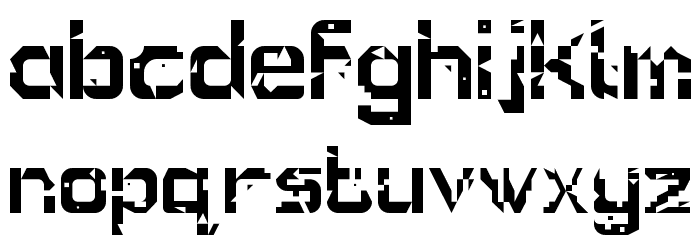 Glitch Regular Font LOWERCASE