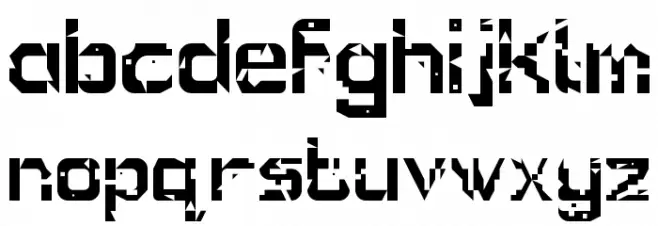 Glitch Regular Fuentes MINÚSCULAS