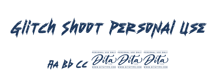 Glitch Shoot Personal Use Font Preview