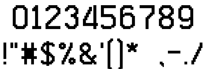 Glitch0 Font OTHER CHARS