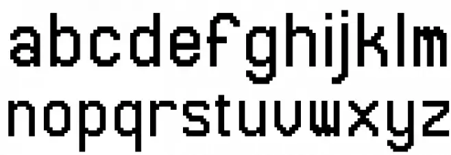 Glitch0 Font LOWERCASE