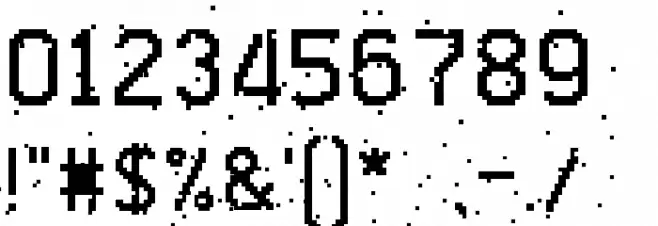 Glitch1 Font OTHER CHARS