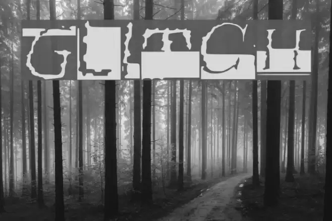 Glitch Font examples