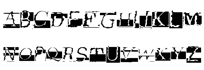 Glitch Font LOWERCASE