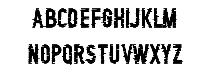 Glitching Demo Font LOWERCASE