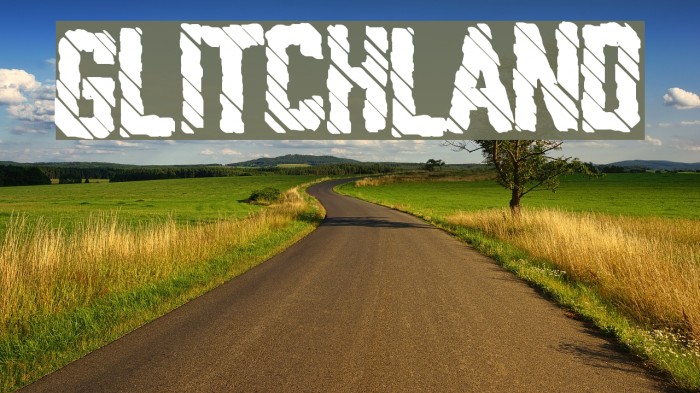 Glitchland Font examples
