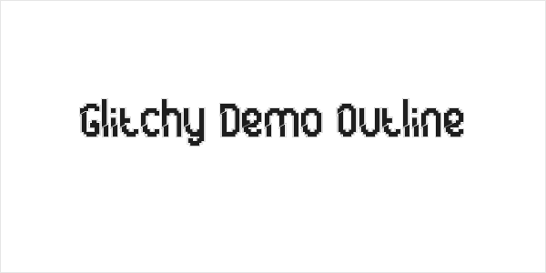 Glitchy Demo Outline Logo