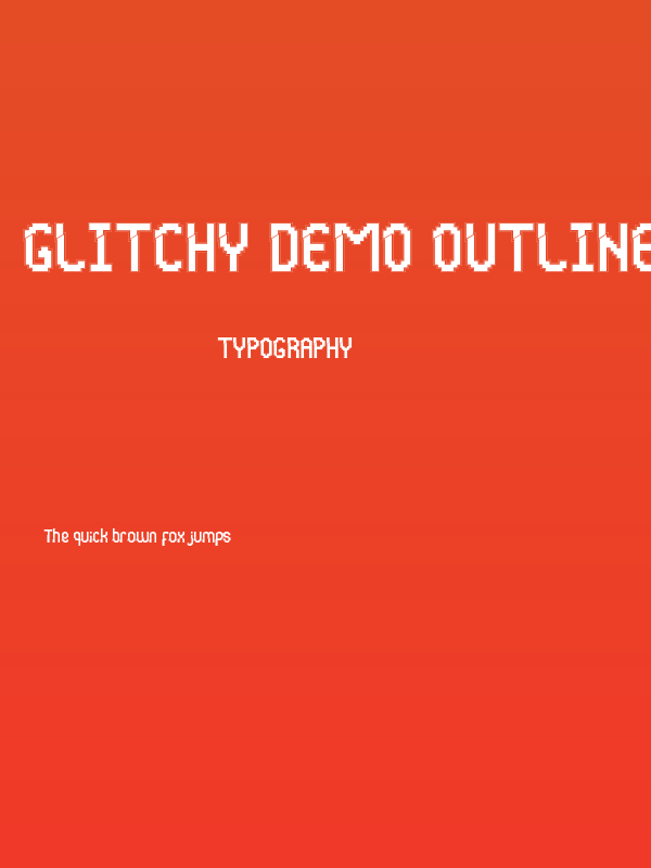 Glitchy Demo Outline Poster