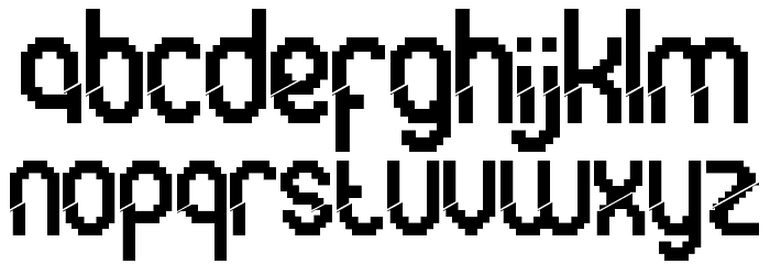 Glitchy Demo Font LOWERCASE
