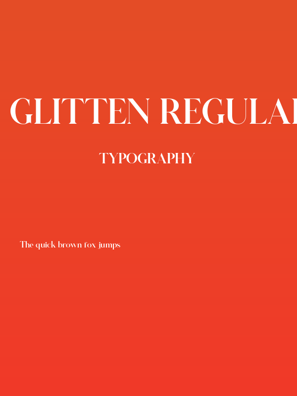 Glitten Regular Poster