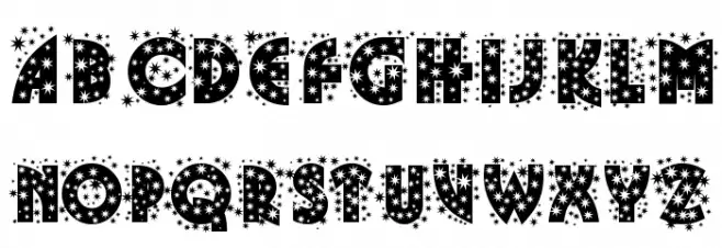 Glitter Font Schriftart Groß