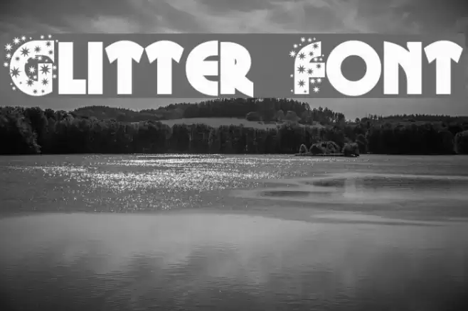 Glitter Font Schriftart examples