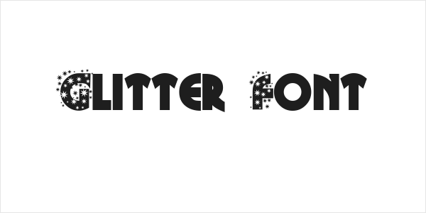 Glitter Font Logo