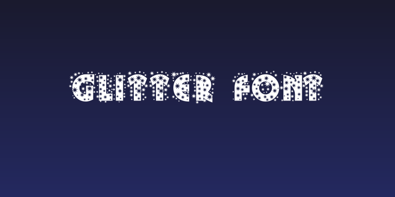 Glitter Font Social Header