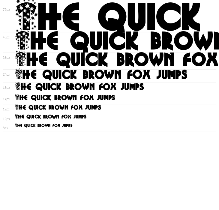 Glitter Font Waterfall