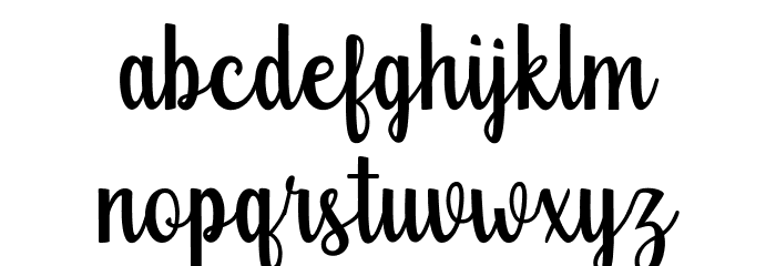 Glitter Free Font LOWERCASE