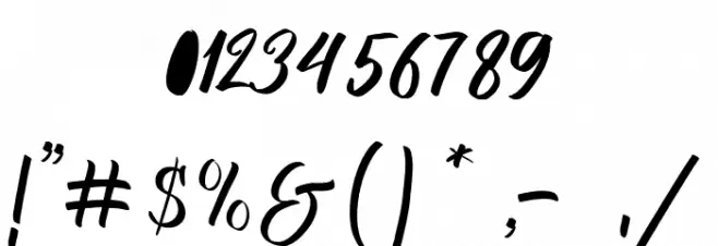 Glitter-Medium Font OTHER CHARS