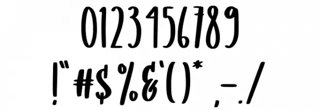 Glitter Winter Sans フォント その他の文字