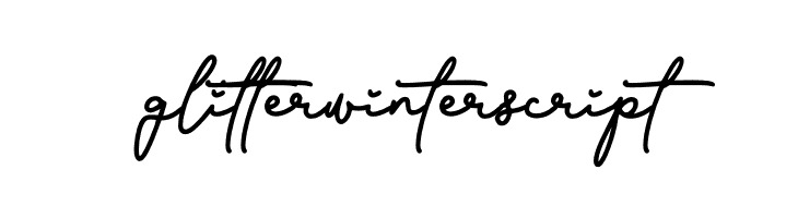 Glitter Winter Script  font caratteri gratis