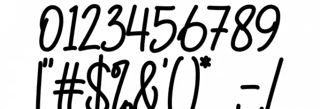 Glitter lovers Font OTHER CHARS