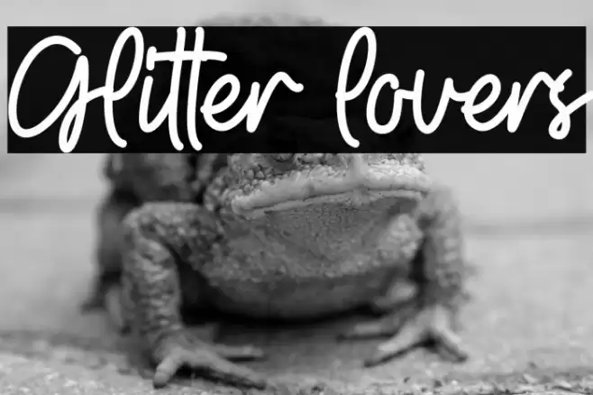 Glitter lovers Font examples
