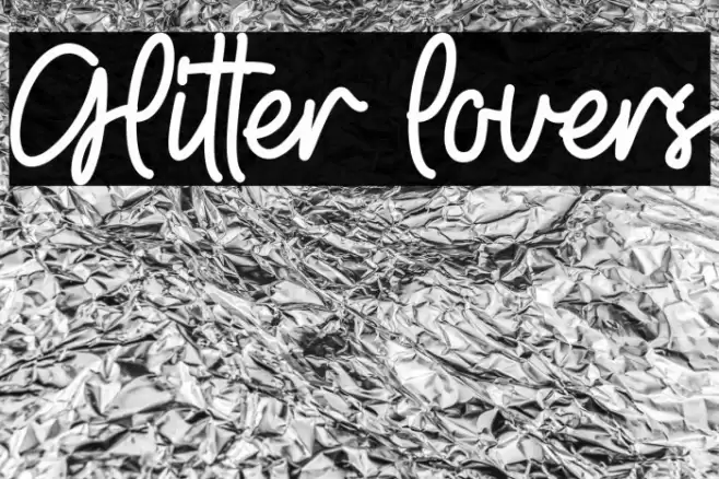 Glitter lovers Font examples