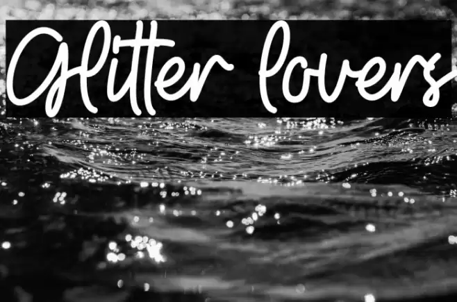 Glitter lovers Font examples