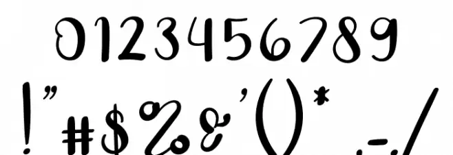 Glitter Font OTHER CHARS