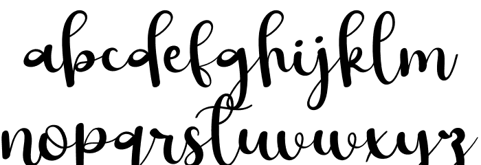 Glitter Font LOWERCASE