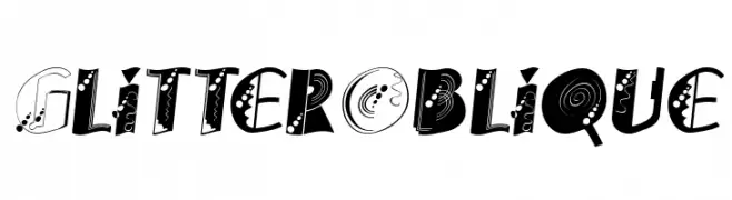 GlitterOblique  Frei Schriftart Herunterladen