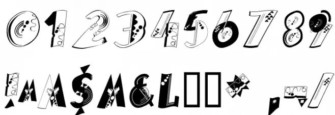 GlitterOblique Font OTHER CHARS