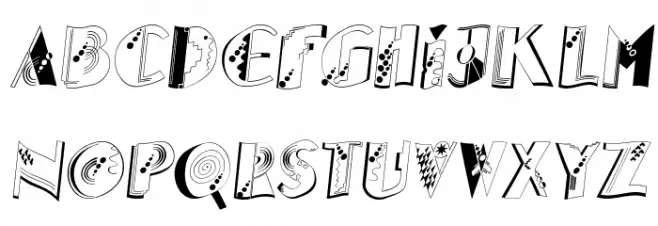 GlitterOblique Schriftart Groß