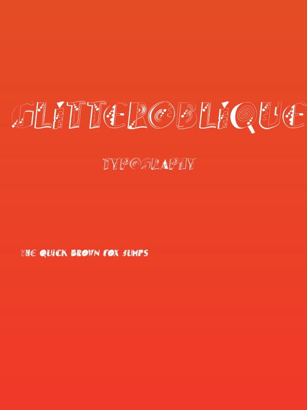 GlitterOblique Poster