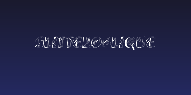 GlitterOblique Social Header