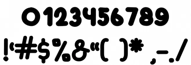 Glitteries Font OTHER CHARS