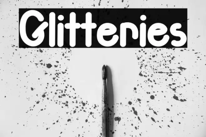Glitteries Font examples